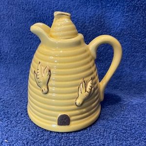 Vintage Yellow Ceramic Honey Holder